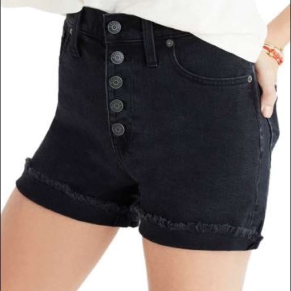 Madewell high waisted button fly shorts
